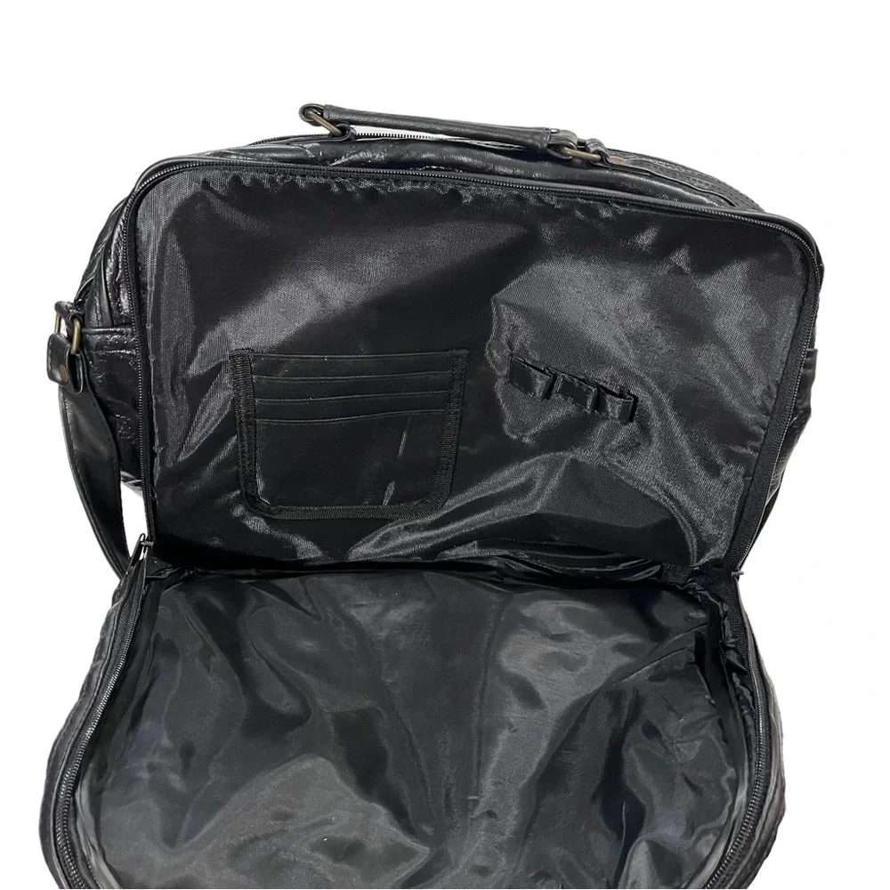 Unbranded Black 100% Genuine Leather Laptop Ipad Bag 13x11